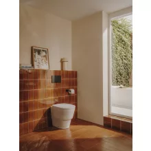   Roca Tura álló Rimless kerámia WC csésze 36x50 cm, vario kifolyással, matt fehér A347697620