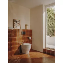   Roca Tura álló Rimless kerámia WC csésze 36x50 cm, vario kifolyással, SupraGlaze bevonattal, fehér A347697S00