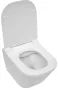 Roca The Gap Square Kompakt perem nélküli fali WC csésze 34,7x48 cm, Slim ülőkével, fehér A34H473000