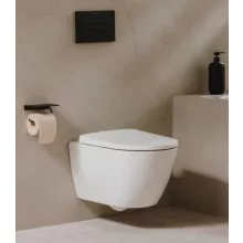   Roca Ona perem nélküli fali WC csésze 36x53 cm, Soft-Close ülőkével, fehér A34H688000