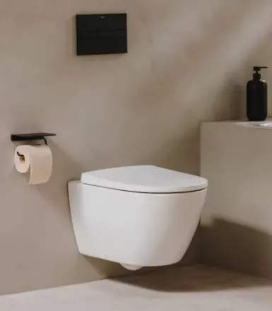 Roca Ona perem nélküli fali WC csésze 36x53 cm, Soft-Close ülőkével, fehér A34H688000