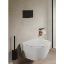   Roca Ona Kompakt perem nélküli fali WC csésze 36x48 cm, Soft-Close ülőkével, fehér A34H689000