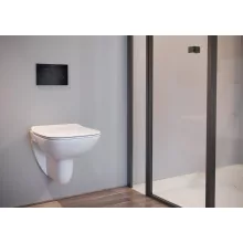   Roca Debba Square Fali kerámia WC csésze Rimless, lágyan záródó ülőkével, fehér A34H993000