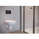 Roca Debba Square Fali kerámia WC csésze Rimless, lágyan záródó ülőkével, fehér A34H993000