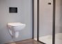 Roca Debba Square Fali kerámia WC csésze Rimless, lágyan záródó ülőkével, fehér A34H993000