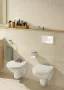 Roca Debba Square Fali kerámia WC csésze Rimless, lágyan záródó ülőkével, fehér A34H993000