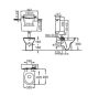 Roca Adele Pack kombipack hátsó kifolyású WC csésze, termoplaszt wc-ülőke és műanyag tartály A34P197000