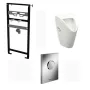 Roca Chic komplett függő piszoár szett Schell öblítőrendszerrel és szerelőkerettel