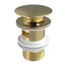   Roca Aqua univerzális click-clack leeresztőszelep 65 mm, szálcsiszolt sárgaréz A5054015VA
