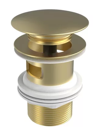 Roca Aqua univerzális click-clack leeresztőszelep 65 mm, szálcsiszolt sárgaréz A5054015VA