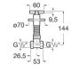 Roca Aqua szelep 1/2 - 1/2, króm A525168400