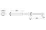Roca Aqua Round fali kádkifolyó 193 mm, króm A525310800