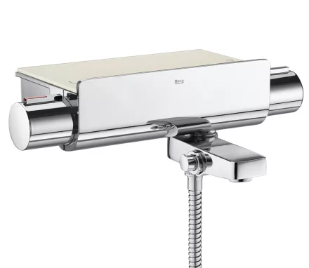 Roca T-2000 termosztátos kádtöltő csaptelep polccal, króm A5A1288C00