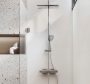 Roca Level-T termosztátos zuhanyrendszer állítható zuhanyrúddal króm A5A201AC00