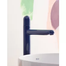   Roca Nu XL magasított hidegindítású mosdó csaptelep kupola fogantyúval, kobaltkék A5A3X3FP00