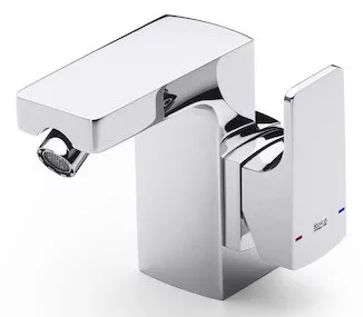 Roca L90 bidé csaptelep oldalsó karral és automata leeresztővel, króm A5A6301C00