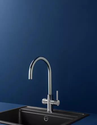 Roca Aquafy konyhai csaptelep szűrt vízhez és csapvízhez, króm kivitelben.