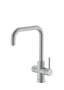 Roca Aquafy vízszűrős konyhai csaptelep U-kifolyóval és inox felülettel.