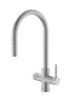 Roca Aquafy vízszűrős konyhai csaptelep kihúzható kifolyóval és inox felülettel.