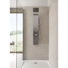   Roca Essential termosztátos hidromasszázs zuhanypanel, króm A5A9A8BC00