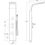 Roca Essential termosztátos hidromasszázs zuhanypanel, króm A5A9A8BC00