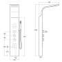 Roca Evolution termosztátos zuhanypanel hidromasszázzsal, króm A5A9B8BC00