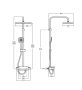 Roca Deck-T Square termosztátos zuhanyrendszer króm A5A9C88C00