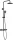 Roca Victoria T Basic Zuhanyrendszer termosztátos csapteleppel, matt fekete A5A9F18NB0