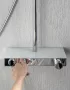 Roca Index-T Switch termosztátos zuhanyrendszer 3 funkciós kézizuhannyal és polccal, króm A5A9I09C00