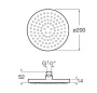 Roca RainSense fejzuhany 200x200 kerek A5B2950C00