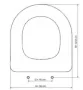 Roca Meridian duroplast régi stílusú WC-ülőke, soft close, fehér 8414329487756