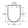 Roca The Gap Square Standard Soft-Close WC ülőke és fedél, fehér A801472006