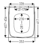 Roca The Gap Slim, Soft Close WC ülőke tetővel A801482211