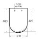 Roca Inspira Square Soft-Close WC ülőke és fedél Onyx A80153264B
