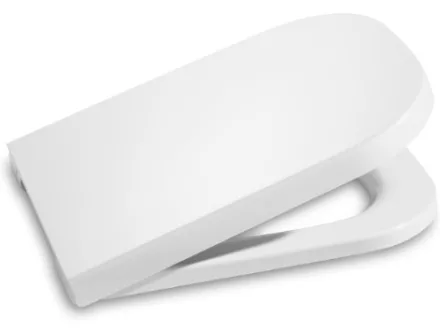 Roca The Gap kompakt Soft Close WC ülőke és fedél, rozsdamentes acél zsanérokkal, fehér A80173200B