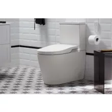   Roca Inspira In-Wash Round Rimless monoblokkos Smart WC csésze 39x68 bidéfunkciós ülőkével A80306L001