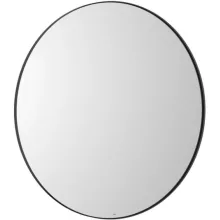   Roca Luna kerek fürdőszobai tükör 100x100 cm matt fekete kerettel A812419000