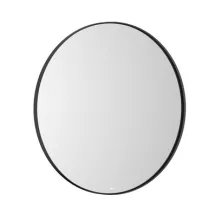   Roca Luna kerek fürdőszobai tükör 60x60 cm LED világítással, matt fekete kerettel A812425000