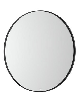 Roca Luna kerek fürdőszobai tükör 60x60 cm LED világítással, matt fekete kerettel A812425000