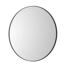   Roca Luna kerek tükör 80x80 cm LED világítással, matt fekete kerettel A812426000