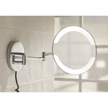   Roca Hotels falra szerelhető nagyító tükör világítással és csuklós karral, króm A816380001