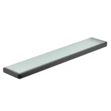   Roca Tempo fali üvegpolc 60 cm fém kerettel, szálcsiszolt titán fekete A817027NM0