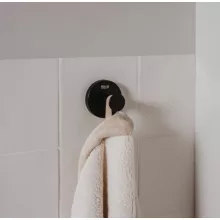   Roca Hotels Round fém akasztó rögzítővel, fekete A817570C40