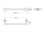 Roca Hotels Round egyenes törölközőtartó 450 mm, króm A817575C00
