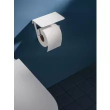   Roca Hotels Round WC papír-tartó polccal, matt fehér A817581B00