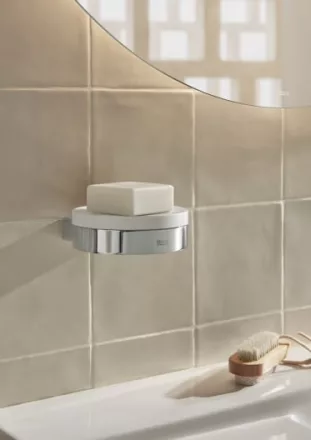 Roca Hotels falra szerelhető szappantartó rögzítővel, króm A817591C00