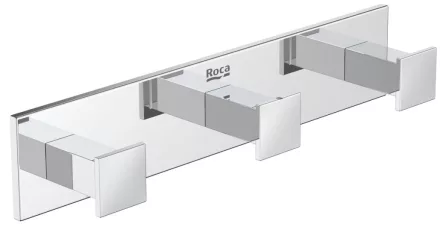 Roca Hotels 3 ágú szögletes fém akasztó, króm A817603C00