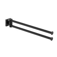   Roca Hotels Square dupla törölközőtartó 432 mm, fekete A817609C40