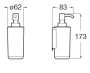 Roca Sonata fali műanyag folyékony szappanadagoló tartó 250 ml, matt fekete A817736NB0