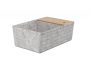 Roca Tura rendszerező filc kosár parafa borítással 40x30x18 cm, szürke A818024N10